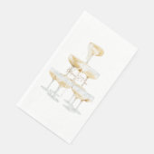 Champagne Tower Custom Names Wedding Paper Guest Servet (Hoek)