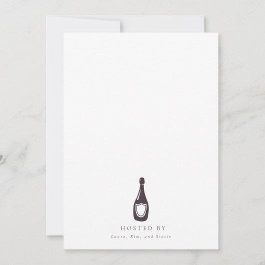 Champagne Tower Engagement Party  Kaart (Achterkant)