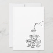Champagne Tower Engagement Party Kaart (Achterkant)