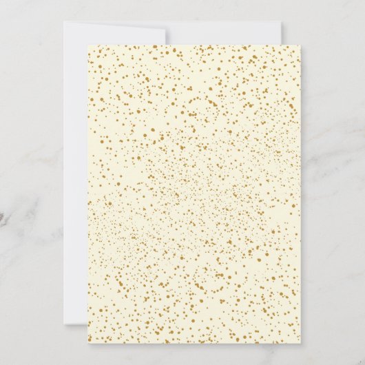 Champagne Tower Gold Tekst Geel Verlovingsfeest Kaart (Achterkant)