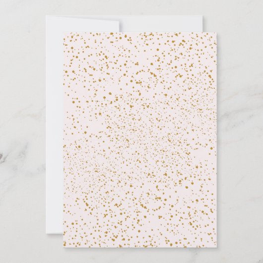 Champagne Tower Gold Text Blush Engagement Party Kaart (Achterkant)