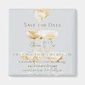 Champagne Tower Icy Blue Wedding Save the Date II Magneet (Voorkant)
