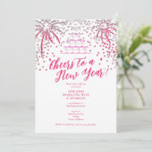 Champagne Tower New Years Eve Dinner Cocktail Bash Kaart (Staand voorkant)