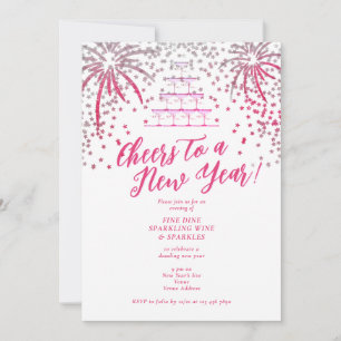 Champagne Tower New Years Eve Dinner Cocktail Bash Kaart