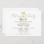 Champagne Tower Pensioen Partij Kaart (Voorkant / Achterkant)