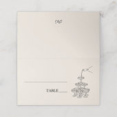 Champagne Tower Trouwplaats Instelling Plaatskaartje (Buitenkant ongevouwen)