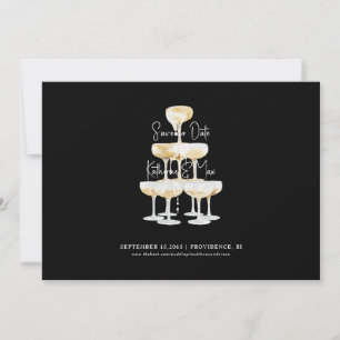 Champagne Tower Weddenschap Black bespaart onze da Kaart