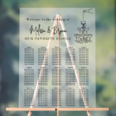 Champagne Tower Wedding Frosted zitkaart Acryl Bord (Neutraal)