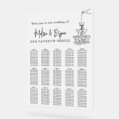 Champagne Tower Wedding Frosted zitkaart Acryl Bord (Hoek)