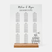 Champagne Tower Wedding seating small Acryl Bord (Voorkant)