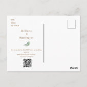 Champagne Tropical Wedding Save the Date Briefkaar Briefkaart (Achterkant)