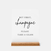 Champagne Trouw Teken Acryl Bord (Voorkant)