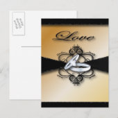 Champagne trouwdatum en bruiloft favoriet aankondigingskaart (Voorkant / Achterkant)