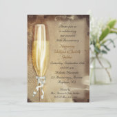 Champagne Uitnodiging (Staand voorkant)