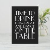 Champagne-uitnodiging van 1920 kaart (Staand voorkant)