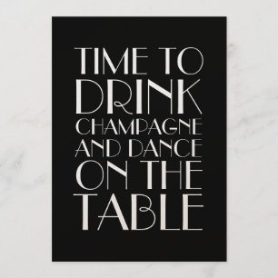 Champagne-uitnodiging van 1920 kaart