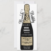 Champagne-uitnodigingen | Vrijgezellenfeest Brunch Kaart (Voorkant)