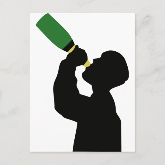 champagne verjaardag boozer briefkaart (Voorkant)