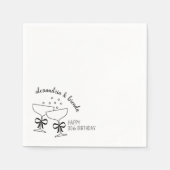 Champagne Verjaardagsbogen Servet (Voorkant)