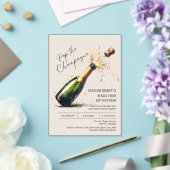 Champagne Verjaardagsfeest Acryl Uitnodigingen (Insitu (Huwelijk))