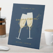 Champagne verlovingsfeest reclamebord met voetstuk (Insitu)