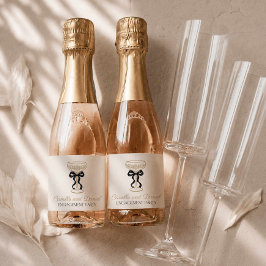 Champagne Verlovingspartij Mini Sparkling Wijnetiket