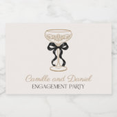 Champagne Verlovingspartij Mini Sparkling Wijnetiket (Enkel label)