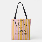 Champagne Veuve voor geloften Bachelorette Party Tote Bag (Achterkant)