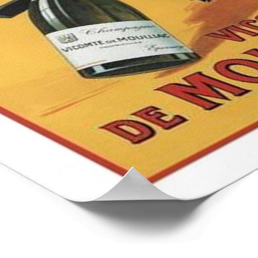Champagne Viconte De Mouillac Poster (Hoek)