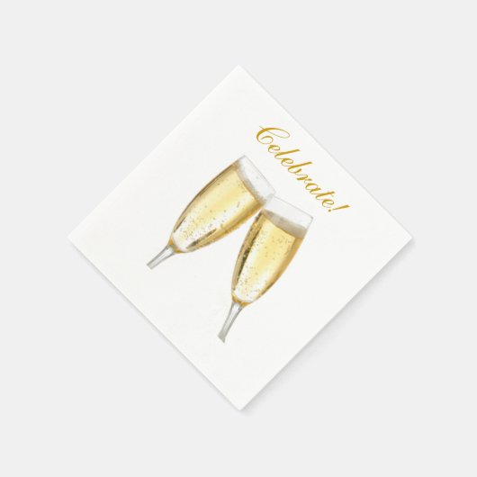 Champagne vieren papieren servetten (Hoek)