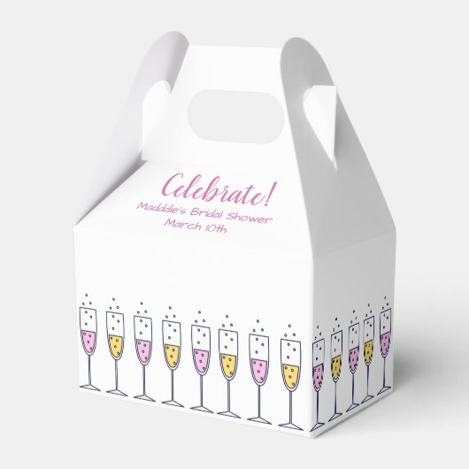 Champagne Viering Bedankdoosjes (Voorkant Zijde)