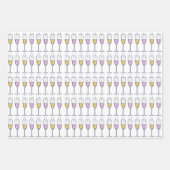 Champagne viering  inpakpapier vel (Voorkant)