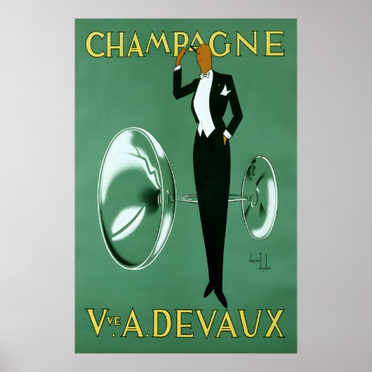 Champagne Vintage Poster (Voorkant)