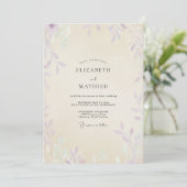 Champagne Violet Loof Bruidsboeket Eucalyptus Kaart (Staand voorkant)