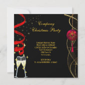 Champagne voor feestdagen kaart (Achterkant)