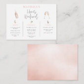 champagne voor Waterverf van de begroting : weeken Notitiekaartje (Voorkant / Achterkant)