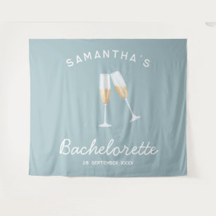 Champagne vrijgezellenfeest achtergrond Boho leuk Wandkleed