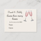 Champagne Vrijgezellenfeest bruiloft spel Informatiekaartje (Voorkant)