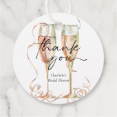 Champagne Vrijgezellenfeest dank u Bedankjes Labels (Achterkant)