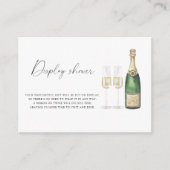 Champagne Vrijgezellenfeest - Display Shower Informatiekaartje (Voorkant)