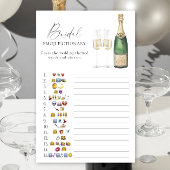 Champagne vrijgezellenfeest emoji pictionary spel