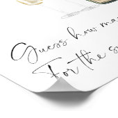 Champagne Vrijgezellenfeest - hoeveel kussen spel Poster (Hoek)