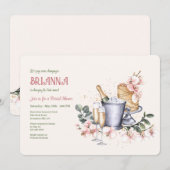 Champagne Vrijgezellenfeest Kaart (Voorkant / Achterkant)