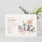 Champagne Vrijgezellenfeest Kaart (Staand voorkant)