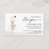 Champagne Vrijgezellenfeest Recept Request Enclosu Informatiekaartje (Voorkant)