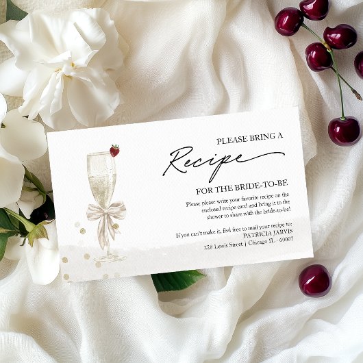 Champagne Vrijgezellenfeest Recept Request Enclosu Informatiekaartje