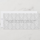 Champagne Vrouwen 40e Verjaardag Party Ticket Kaart (Achterkant)