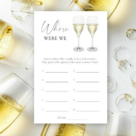 Champagne - Waar waren we bruidsfeest spel