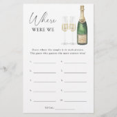 Champagne - Waar waren we vrijgezellenfeest spel (Voorkant)