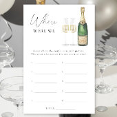 Champagne - Waar waren we vrijgezellenfeest spel